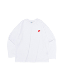 ROA ハートロゴ長袖Tシャツ (ホワイト)