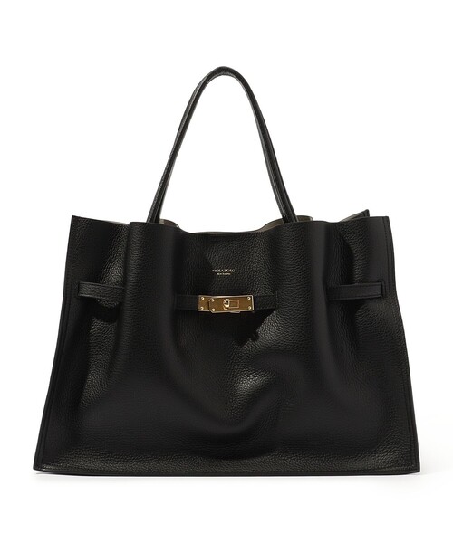 VIOLAd'ORO(ヴィオラドーロ)の「VIOLAd'ORO METAL TOTE レザーバッグ(トートバッグ・レディース・ブラック・FREE)」の1枚目の写真