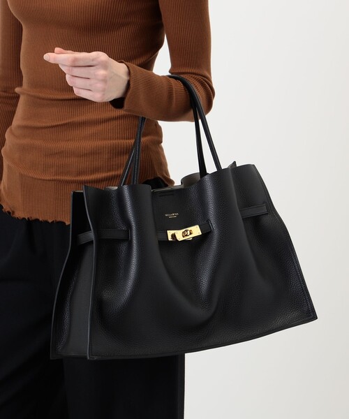 VIOLAd'ORO(ヴィオラドーロ)の「VIOLAd'ORO METAL TOTE レザーバッグ(トートバッグ・レディース・ブラック・FREE)」の2枚目の写真