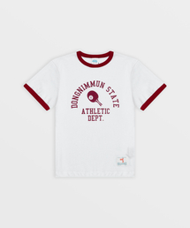 1/2 オーセンティック テーブルテニス クラブ Tシャツ (ホワイト/バーガンディ)