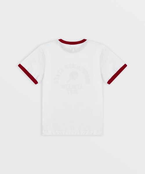 SAFARISPOT(サファリスポット)の「1/2 オーセンティック テーブルテニス クラブ Tシャツ (ホワイト/バーガンディ)(Tシャツ/カットソー・レディース・その他・1)」の2枚目の写真