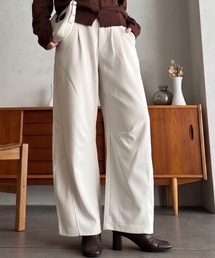 【Eclat one】バレルレッグ スウェット パンツ