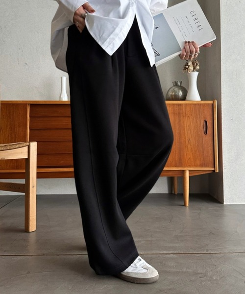 Eclat one(エクラワン)の「【Eclat one】バレルレッグ スウェット パンツ(その他パンツ・レディース・ブラック/アイボリー/杢グレー・FREE)」の6枚目の写真