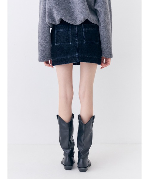 Ungrid(アングリッド)の「フロッキーデニムミニスカート(スカート・レディース・インディゴブルー/ブラウン・SMALL/MEDIUM)」の22枚目の写真