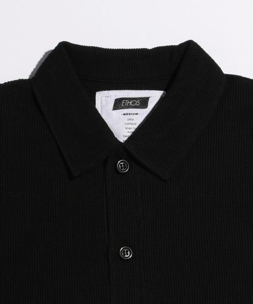ETHOS（エトス）の「【別注】＜ETHOS＞ THML SP SHT/シャツ◆（シャツ/ブラウス・メンズ・ホワイト/ブラック・MEDIUM/LARGE）」の4枚目の写真