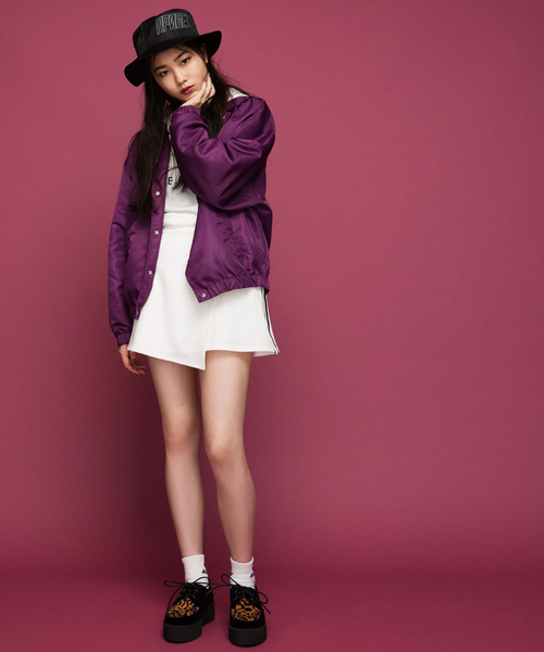 WEGO(ウィゴー)の「WEGO/コーチジャケット(ブルゾン・レディース・ブラック/ピンク/パープル/ダークグリーン・FREE)」の17枚目の写真