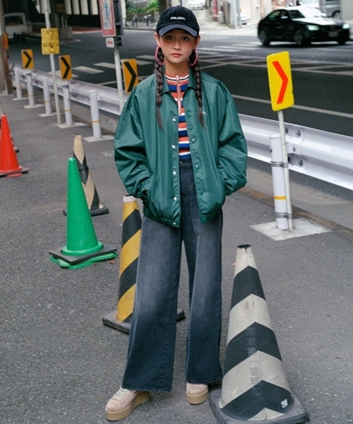 WEGO(ウィゴー)の「WEGO/コーチジャケット(ブルゾン・レディース・ブラック/ピンク/パープル/ダークグリーン・FREE)」の19枚目の写真