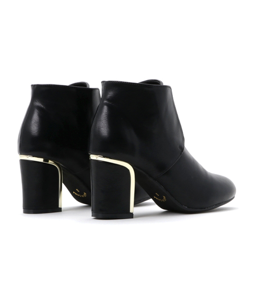 Noubel Voug Relax(ヌーベルヴォーグリラックス)の「Noubel Voug Relax(ヌーベル ヴォーグ リラックス)/ブルーチャ―風シンプルショートブーツ(ブーツ・レディース・ダークブラウン/ベージュ系その他/ブラック・L/S/LL/M)」の4枚目の写真