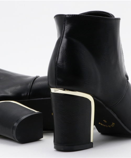 Noubel Voug Relax(ヌーベルヴォーグリラックス)の「Noubel Voug Relax(ヌーベル ヴォーグ リラックス)/ブルーチャ―風シンプルショートブーツ(ブーツ・レディース・ダークブラウン/ベージュ系その他/ブラック・L/S/LL/M)」の8枚目の写真