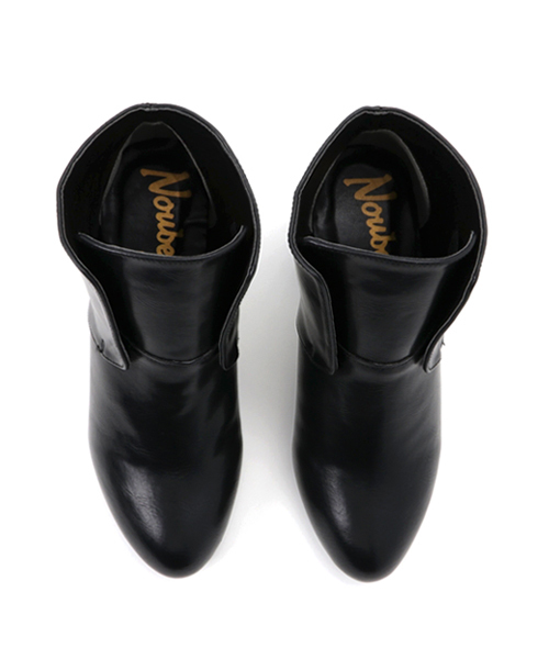 Noubel Voug Relax(ヌーベルヴォーグリラックス)の「Noubel Voug Relax(ヌーベル ヴォーグ リラックス)/ブルーチャ―風シンプルショートブーツ(ブーツ・レディース・ダークブラウン/ベージュ系その他/ブラック・L/S/LL/M)」の9枚目の写真