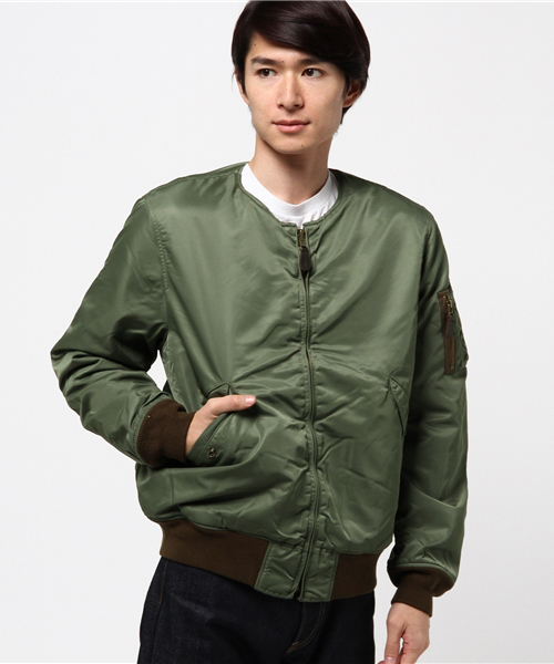 HYSTERIC GLAMOUR（ヒステリックグラマー）の「エアフォース リバーシブルノーカラーJK（ミリタリージャケット・メンズ・カーキ/グリーン系カモフラージュ/ブラック・SMALL/MEDIUM/LARGE）」の11枚目の写真