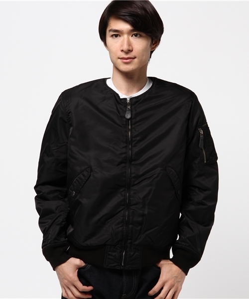 HYSTERIC GLAMOUR（ヒステリックグラマー）の「エアフォース リバーシブルノーカラーJK（ミリタリージャケット・メンズ・カーキ/グリーン系カモフラージュ/ブラック・SMALL/MEDIUM/LARGE）」の5枚目の写真