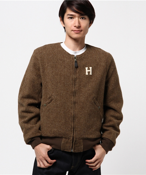 HYSTERIC GLAMOUR（ヒステリックグラマー）の「エアフォース リバーシブルノーカラーJK（ミリタリージャケット・メンズ・カーキ/グリーン系カモフラージュ/ブラック・SMALL/MEDIUM/LARGE）」の12枚目の写真