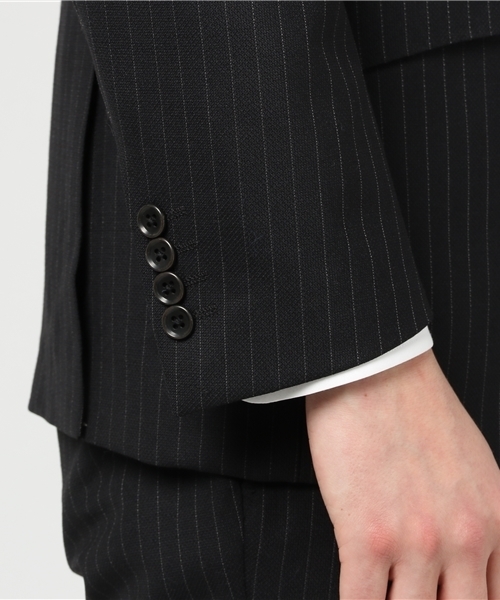 MEN'S BIGI（メンズビギ）の「バーズアイ調ストライプスーツ/ビジネス スーツ　卒業式＆入学式（セットアップ・メンズ・ブラック/ネイビー/グレー・L/SS/LL/S/M）」の10枚目の写真
