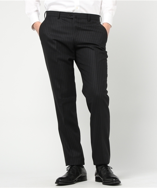 MEN'S BIGI（メンズビギ）の「バーズアイ調ストライプスーツ/ビジネス スーツ　卒業式＆入学式（セットアップ・メンズ・ブラック/ネイビー/グレー・L/SS/LL/S/M）」の15枚目の写真