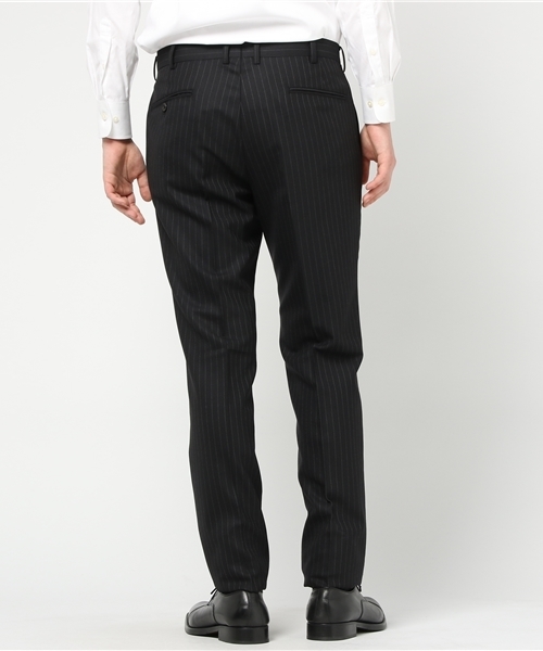 MEN'S BIGI（メンズビギ）の「バーズアイ調ストライプスーツ/ビジネス スーツ　卒業式＆入学式（セットアップ・メンズ・ブラック/ネイビー/グレー・L/SS/LL/S/M）」の14枚目の写真