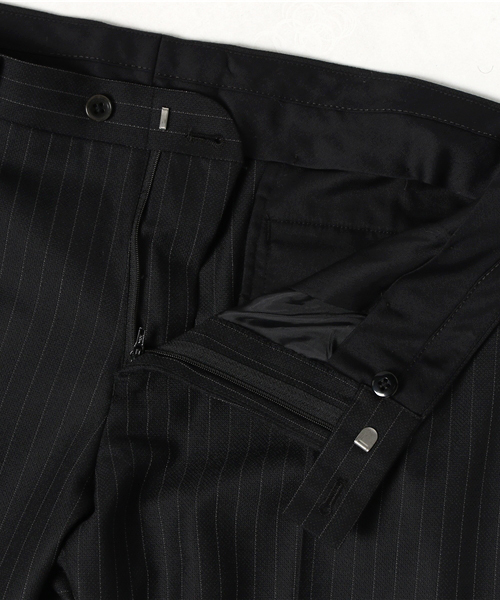 MEN'S BIGI（メンズビギ）の「バーズアイ調ストライプスーツ/ビジネス スーツ　卒業式＆入学式（セットアップ・メンズ・ブラック/ネイビー/グレー・L/SS/LL/S/M）」の21枚目の写真