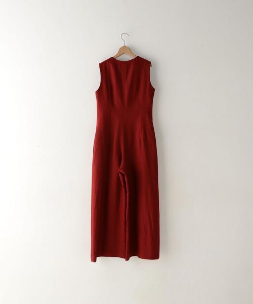 Steven Alan（スティーブンアラン）の「＜Steven Alan＞SLIT ALL-IN-ONE/ｵｰﾙｲﾝﾜﾝ（つなぎ/オールインワン・レディース・ブラック/レッド・MEDIUM/SMALL）」の4枚目の写真