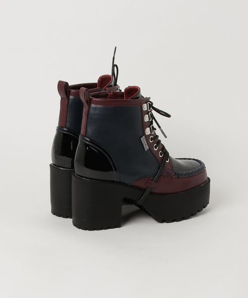 YOSUKE（ヨースケ）の「「YOSUKE/ヨースケ」厚底レースアップショートブーツ（ブーツ・レディース・ブラック/ブラウン系その他/ホワイト/ブラウン/ワイン/ネイビー/クリアブラック/ブラック系その他/グリーン系その他/シルバー/ブラックミックス/ブラック×レッド・M/S/L/LL）」の13枚目の写真