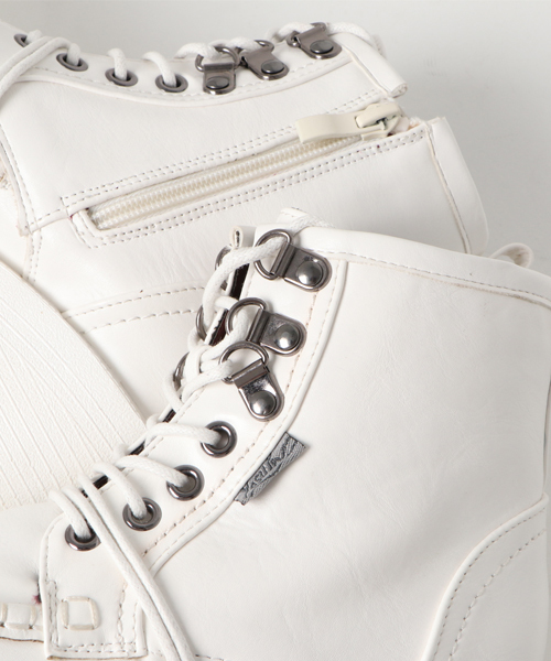 YOSUKE（ヨースケ）の「「YOSUKE/ヨースケ」厚底レースアップショートブーツ（ブーツ・レディース・ブラック/ブラウン系その他/ホワイト/ブラウン/ワイン/ネイビー/クリアブラック/ブラック系その他/グリーン系その他/シルバー/ブラックミックス/ブラック×レッド・M/S/L/LL）」の15枚目の写真