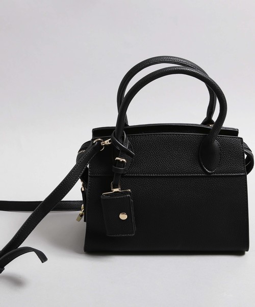 PLAIN CLOTHING(プレーンクロージング)の「フェイクレザーショルダーバッグ/ハンドバッグ【PLAIN CLOTHING】(ショルダーバッグ・レディース・モカ/グレー/ブラック・FREE)」の14枚目の写真