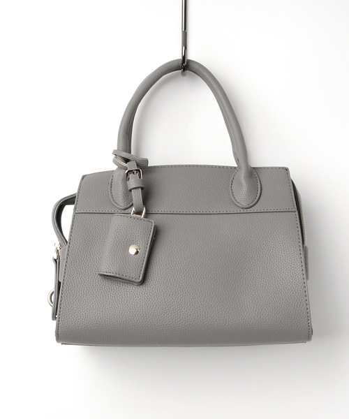 PLAIN CLOTHING(プレーンクロージング)の「フェイクレザーショルダーバッグ/ハンドバッグ【PLAIN CLOTHING】(ショルダーバッグ・レディース・モカ/グレー/ブラック・FREE)」の12枚目の写真