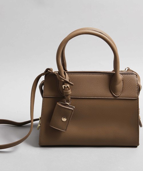 PLAIN CLOTHING(プレーンクロージング)の「フェイクレザーショルダーバッグ/ハンドバッグ【PLAIN CLOTHING】(ショルダーバッグ・レディース・モカ/グレー/ブラック・FREE)」の11枚目の写真