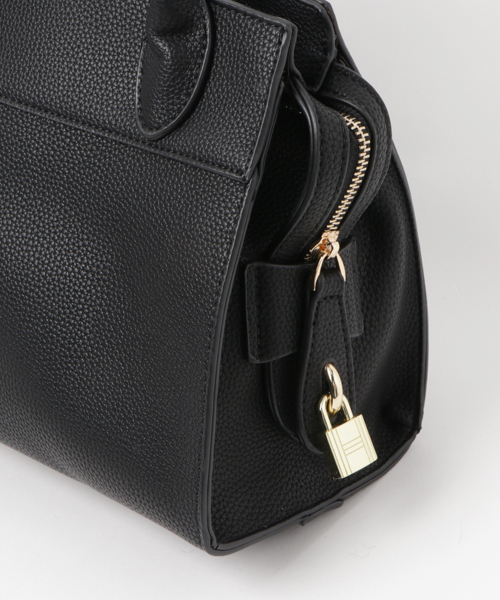 PLAIN CLOTHING(プレーンクロージング)の「フェイクレザーショルダーバッグ/ハンドバッグ【PLAIN CLOTHING】(ショルダーバッグ・レディース・モカ/グレー/ブラック・FREE)」の6枚目の写真