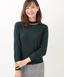 earth music&ecology | ハイハイハイネックビジューニットプルオーバー(ニット/セーター)