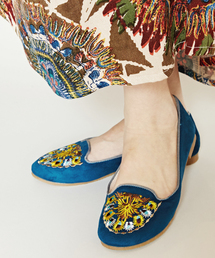 チャイハネ | 【チャイハネ】フォークロア刺繍フラットパンプス(パンプス)