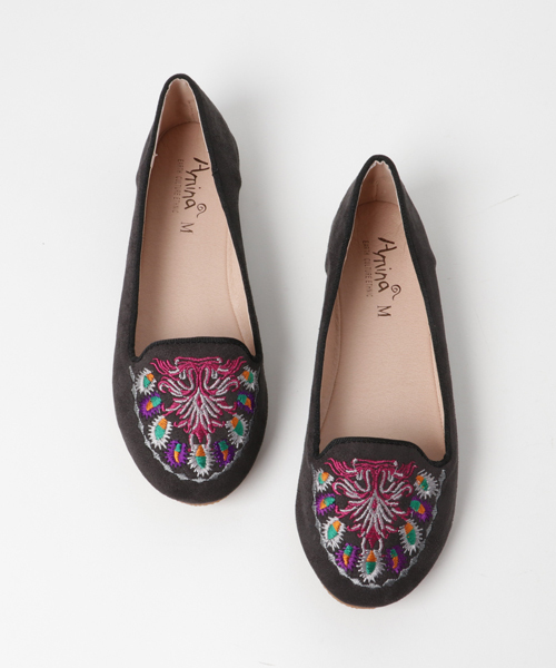 チャイハネ（チャイハネ）の「【チャイハネ】フォークロア刺繍フラットパンプス（パンプス・レディース・ブラック/コバルトブルー/イエロー/パープル・LARGE/MEDIUM）」の9枚目の写真