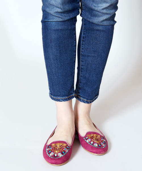 チャイハネ（チャイハネ）の「【チャイハネ】フォークロア刺繍フラットパンプス（パンプス・レディース・ブラック/コバルトブルー/イエロー/パープル・LARGE/MEDIUM）」の12枚目の写真