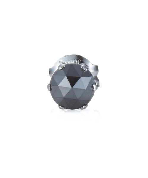 LION HEART(ライオンハート)の「“Petite Modern”ブラックダイヤモンドピアス(Mサイズ/0.25CT)/プラチナ900【LION HEART / ライオンハート】(ピアス(片耳用)・メンズ・プラチナム・FREE)」の6枚目の写真