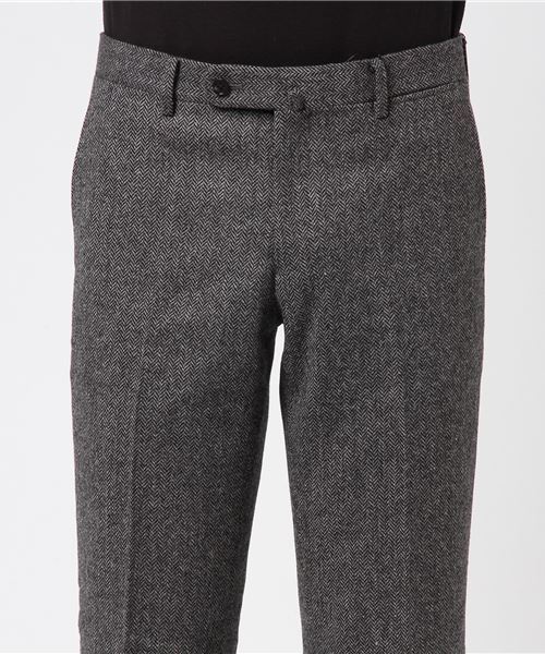 THE SUIT COMPANY（ザ・スーツカンパニー）の「【blazer's bank.com】ヘリンボーン柄テーパードパンツ≪ABRAHAM MOON≫（スラックス・メンズ・グレー系その他/ブルー系その他・3L/4L/L/LL/M/S）」の6枚目の写真
