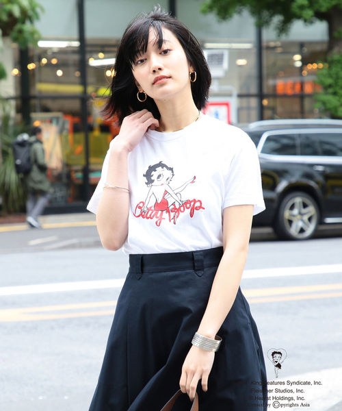 Ray BEAMS（レイビームス）の「GOOD SPEED / Betty Boop Tシャツ（Tシャツ/カットソー・レディース・ホワイト・ONE SIZE）」の3枚目の写真