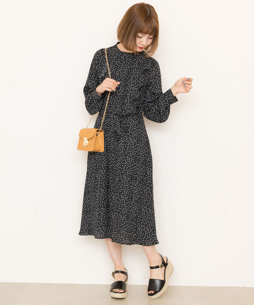 RAY CASSIN（レイカズン）の「ドットプチハイロングワンピース（ワンピース・レディース・ブラック/オフホワイト・FREE）」の22枚目の写真