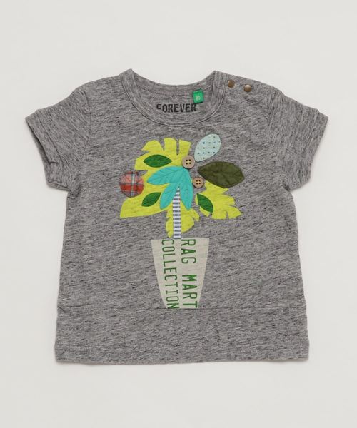 RAGMART（ラグマート）の「杢スラブ天竺半袖Tシャツ（Tシャツ/カットソー・キッズ・グレー/イエロー・95cm/90cm/80ｃｍ）」の2枚目の写真