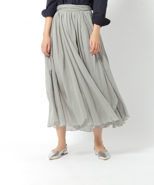 laboratory work(ラボラトリーワーク)の「エアリーランダムフレアスカート(スカート・レディース・ピンク/ブラウン系その他/グレー・MEDIUM)」の2枚目の写真