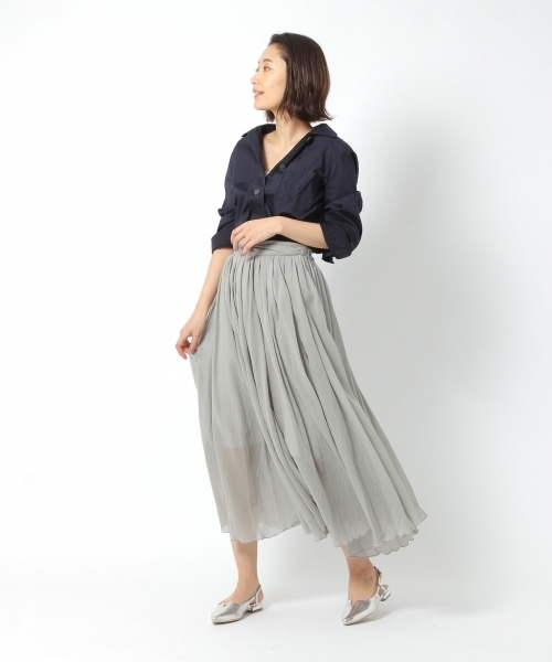 laboratory work(ラボラトリーワーク)の「エアリーランダムフレアスカート(スカート・レディース・ピンク/ブラウン系その他/グレー・MEDIUM)」の8枚目の写真