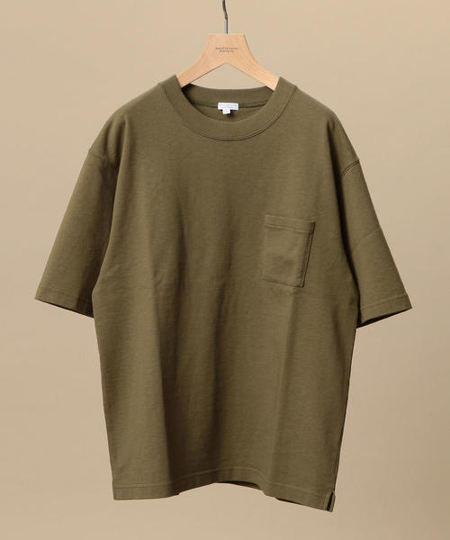 BEAUTY&YOUTH UNITED ARROWS(ビューティーアンドユースユナイテッドアローズ)の「【WEB限定】 by ヘビーウエイト ワイド ハーフスリーブ カットソー о(Tシャツ/カットソー・メンズ・ライトピンク/ブラック/ロイヤルブルー/オリーブ/ホワイト/ライム・SMALL/X-LARGE/MEDIUM/LARGE)」の3枚目の写真
