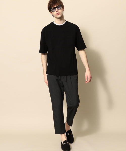 BEAUTY&YOUTH UNITED ARROWS(ビューティーアンドユースユナイテッドアローズ)の「【WEB限定】 by ヘビーウエイト ワイド ハーフスリーブ カットソー о(Tシャツ/カットソー・メンズ・ライトピンク/ブラック/ロイヤルブルー/オリーブ/ホワイト/ライム・SMALL/X-LARGE/MEDIUM/LARGE)」の22枚目の写真