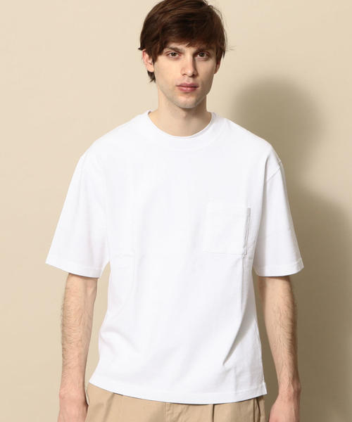 BEAUTY&YOUTH UNITED ARROWS(ビューティーアンドユースユナイテッドアローズ)の「【WEB限定】 by ヘビーウエイト ワイド ハーフスリーブ カットソー о(Tシャツ/カットソー・メンズ・ライトピンク/ブラック/ロイヤルブルー/オリーブ/ホワイト/ライム・SMALL/X-LARGE/MEDIUM/LARGE)」の13枚目の写真