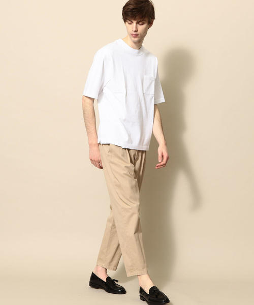 BEAUTY&YOUTH UNITED ARROWS(ビューティーアンドユースユナイテッドアローズ)の「【WEB限定】 by ヘビーウエイト ワイド ハーフスリーブ カットソー о(Tシャツ/カットソー・メンズ・ライトピンク/ブラック/ロイヤルブルー/オリーブ/ホワイト/ライム・SMALL/X-LARGE/MEDIUM/LARGE)」の8枚目の写真