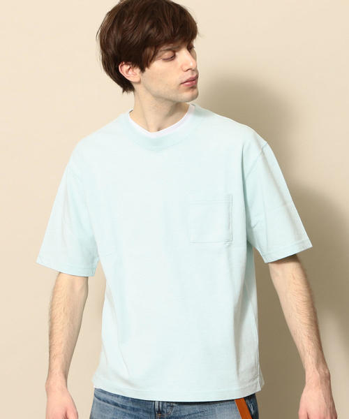 BEAUTY&YOUTH UNITED ARROWS(ビューティーアンドユースユナイテッドアローズ)の「【WEB限定】 by ヘビーウエイト ワイド ハーフスリーブ カットソー о(Tシャツ/カットソー・メンズ・ライトピンク/ブラック/ロイヤルブルー/オリーブ/ホワイト/ライム・SMALL/X-LARGE/MEDIUM/LARGE)」の7枚目の写真