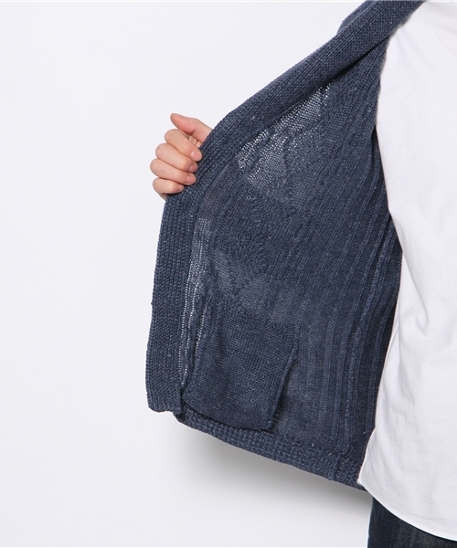 SHIPS（シップス）の「SC: トグル リネン ショールカーディガン（カーディガン/ボレロ・メンズ・ホワイト/グレー/ネイビー・SMALL/MEDIUM/LARGE/X-LARGE）」の11枚目の写真