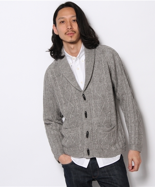 SHIPS（シップス）の「SC: トグル リネン ショールカーディガン（カーディガン/ボレロ・メンズ・ホワイト/グレー/ネイビー・SMALL/MEDIUM/LARGE/X-LARGE）」の13枚目の写真