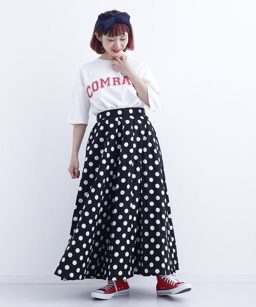 MERLOT（メルロー）の「ドット柄フレアスカート1426（スカート）」 - WEAR