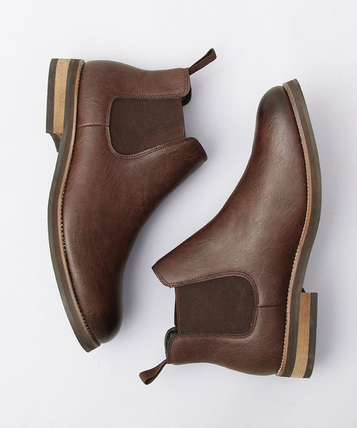 glabella(グラベラ)の「プレーントゥ カジュアル サイドゴアブーツ(ブーツ・メンズ・ブラック/ダークブラウン/キャメル・S/M/L)」の6枚目の写真