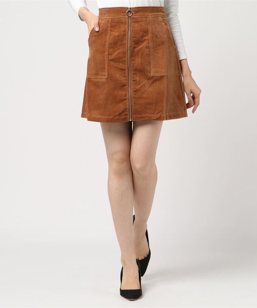 one way（ワンウェイ）の「バイカラーSTジップ台形SK（スカート・レディース・ブラック/ライトブラウン/ボルドー・M）」の7枚目の写真