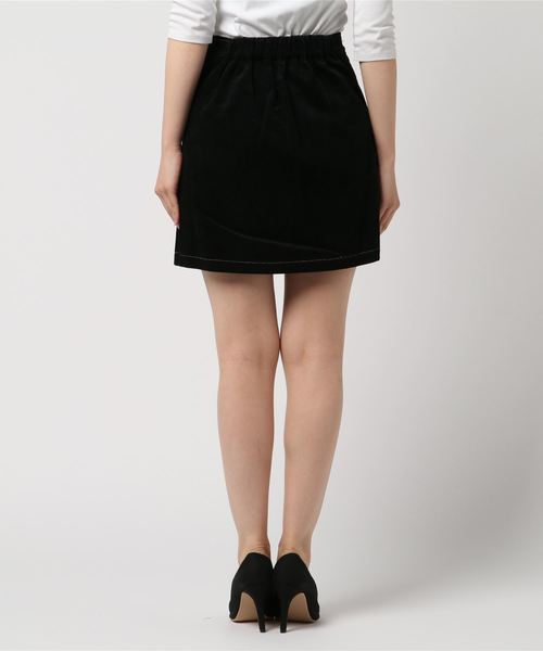 one way（ワンウェイ）の「バイカラーSTジップ台形SK（スカート・レディース・ブラック/ライトブラウン/ボルドー・M）」の5枚目の写真